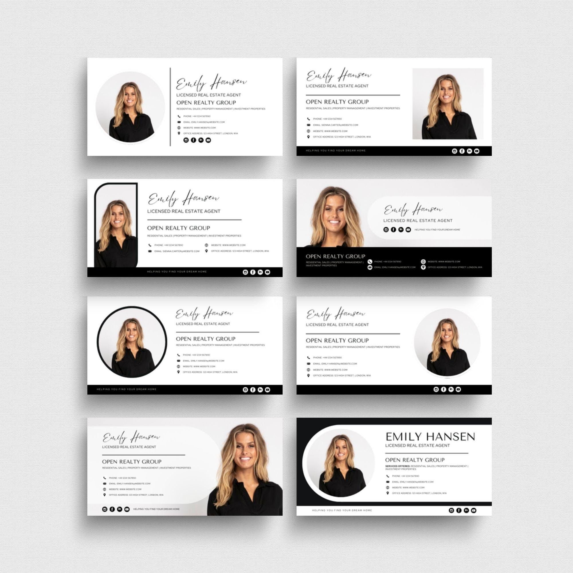 Luxury Real Estate Email Signature Template with Photo for Professional Branding
