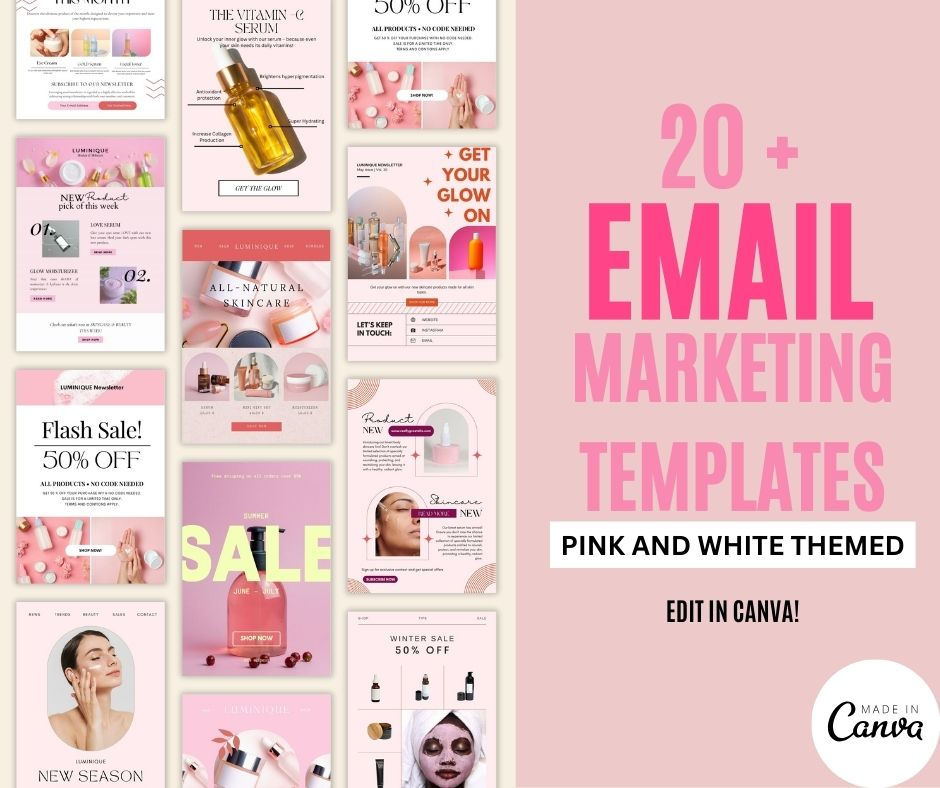 20+ Email Newsletter Pack, Email marketing templates Canva, Template