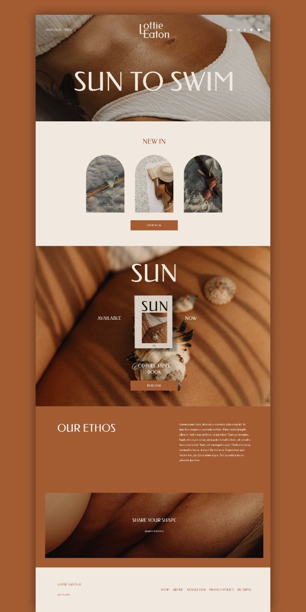 SUN TO SWIM – Lottie Eaton, swimwear design
