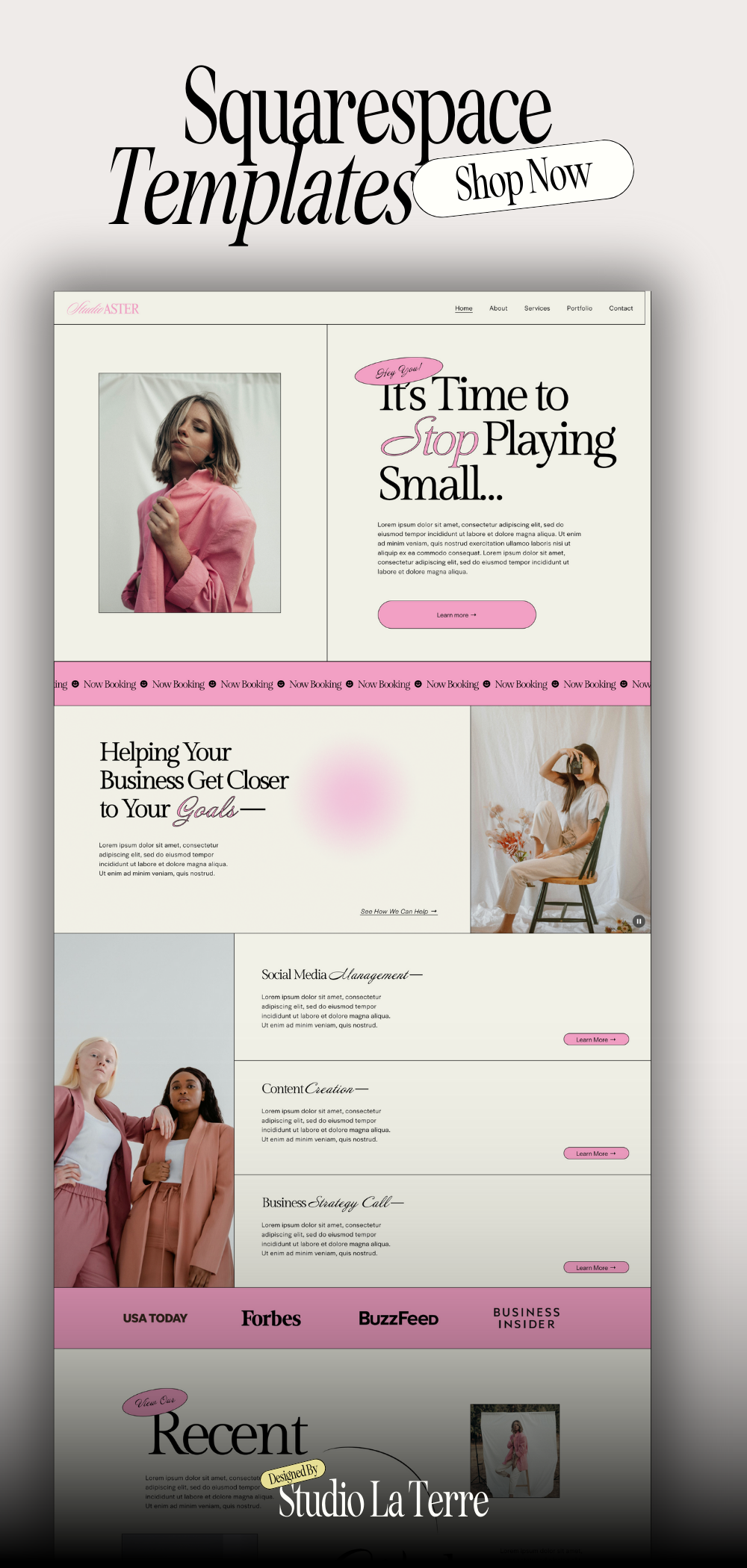 Template for Squarespace, Website Design for Virtual Assistant, Portfolio Website Design Agency