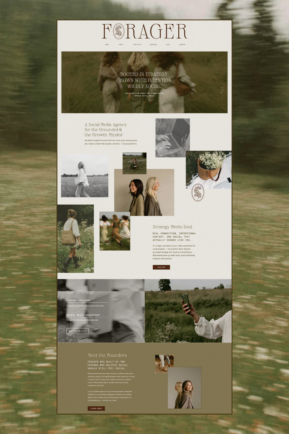 Nature-Inspired Brand and Web Design for a Social Media Agency
