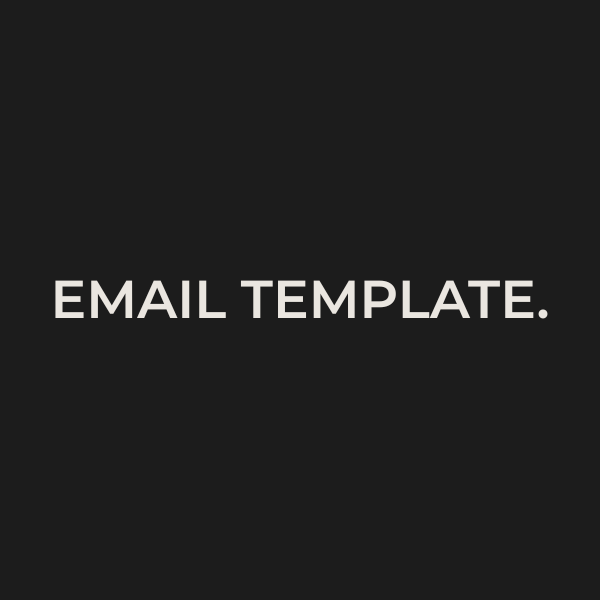 Email Template.