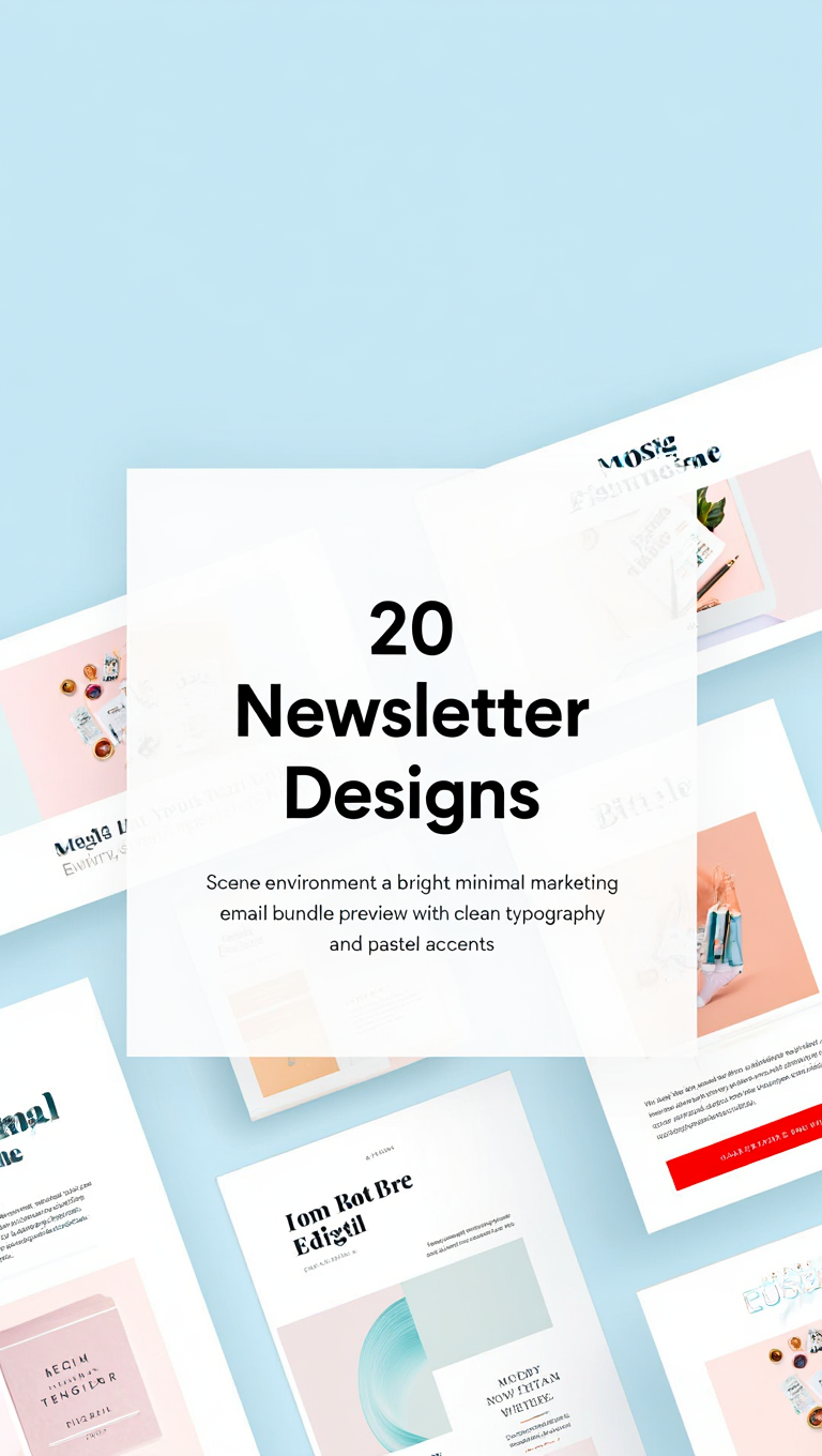20 Canva Email Templates for Online Course Launch Mockup Bundle