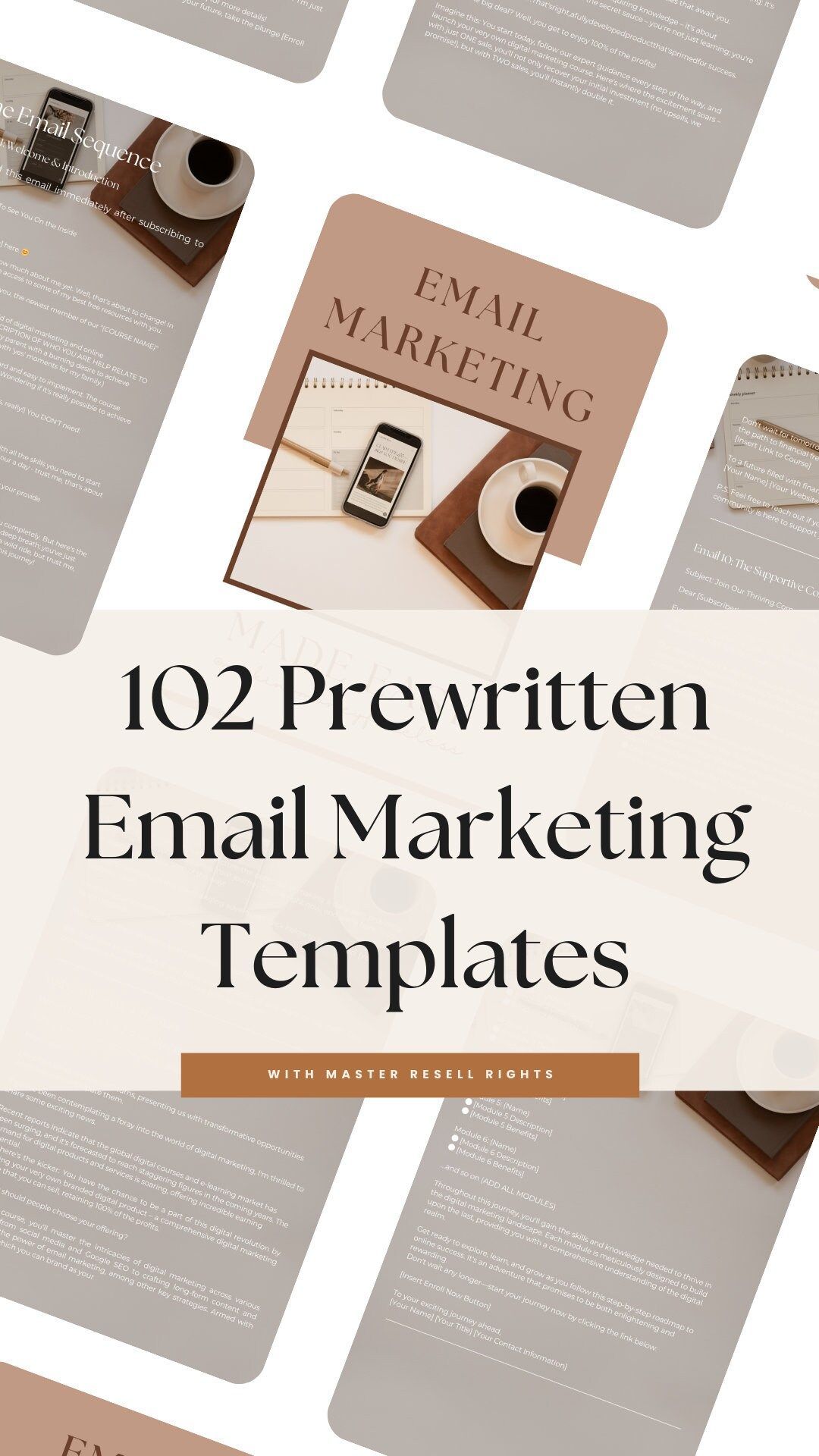 Email Marketing MRR Done For You Emails 102 Pre-written Emails PLR Email