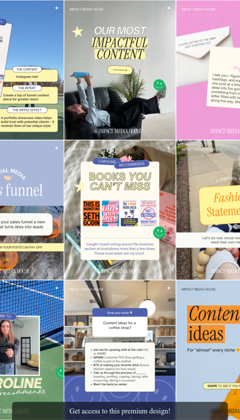 Content Bundle for Impact Media House | Instagram Post Ideas & Templates