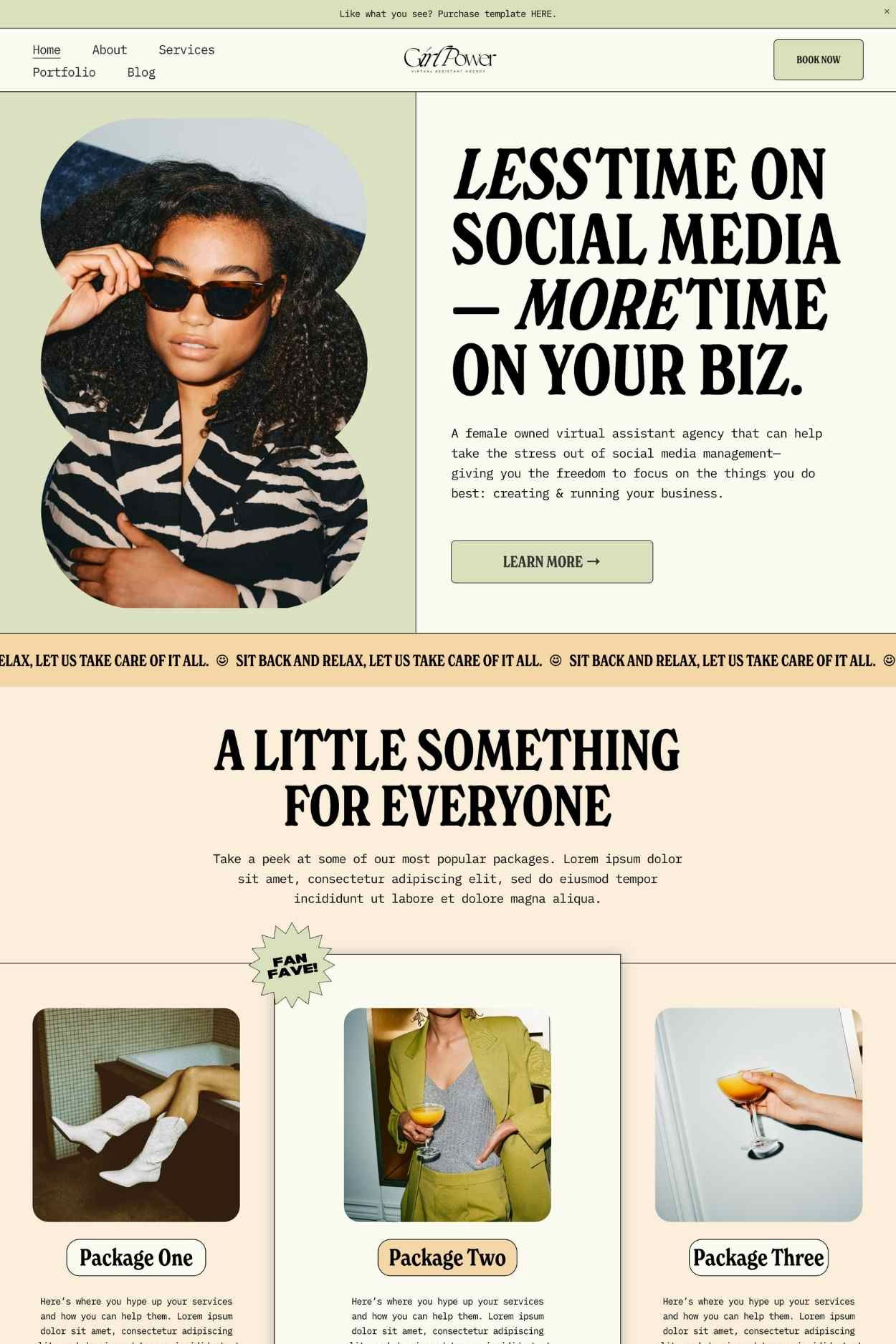 Virtual Assistant Coaches Squarespace 7.1 Template