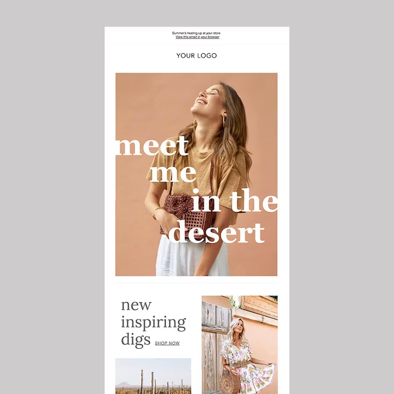 Mailchimp: Retail Email Template, Desert Vibes Mailchimp Template, Instant Download – Etsy
