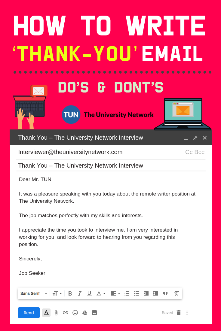 How to Write A ‘Thank-You’ Email After an Interview | TUN