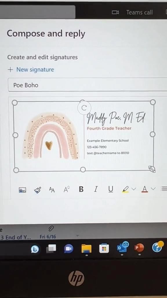 How to create a custom email signature