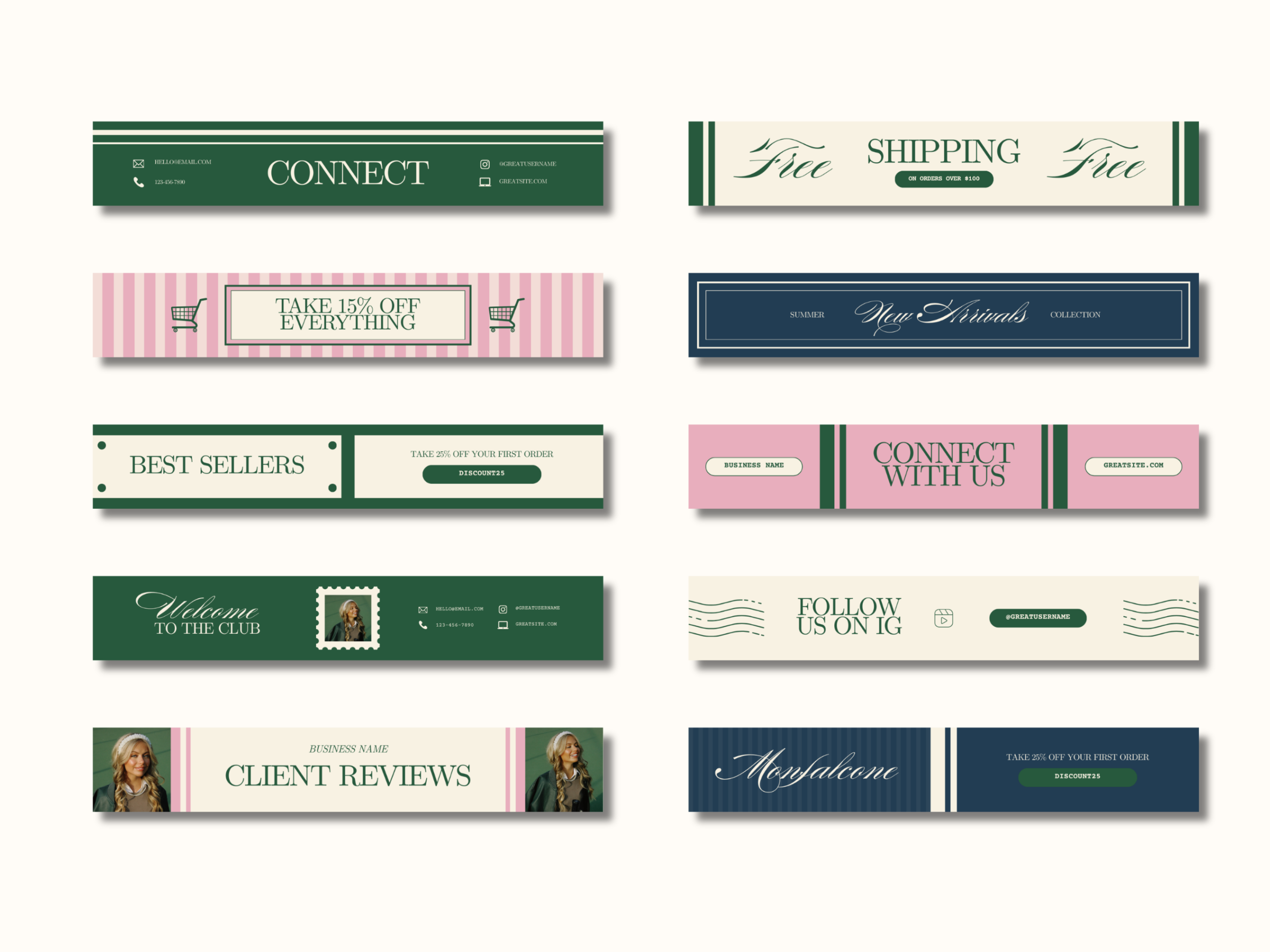 Email Marketing Template, Modern Newsletter Template, Mailing List Design, Canva