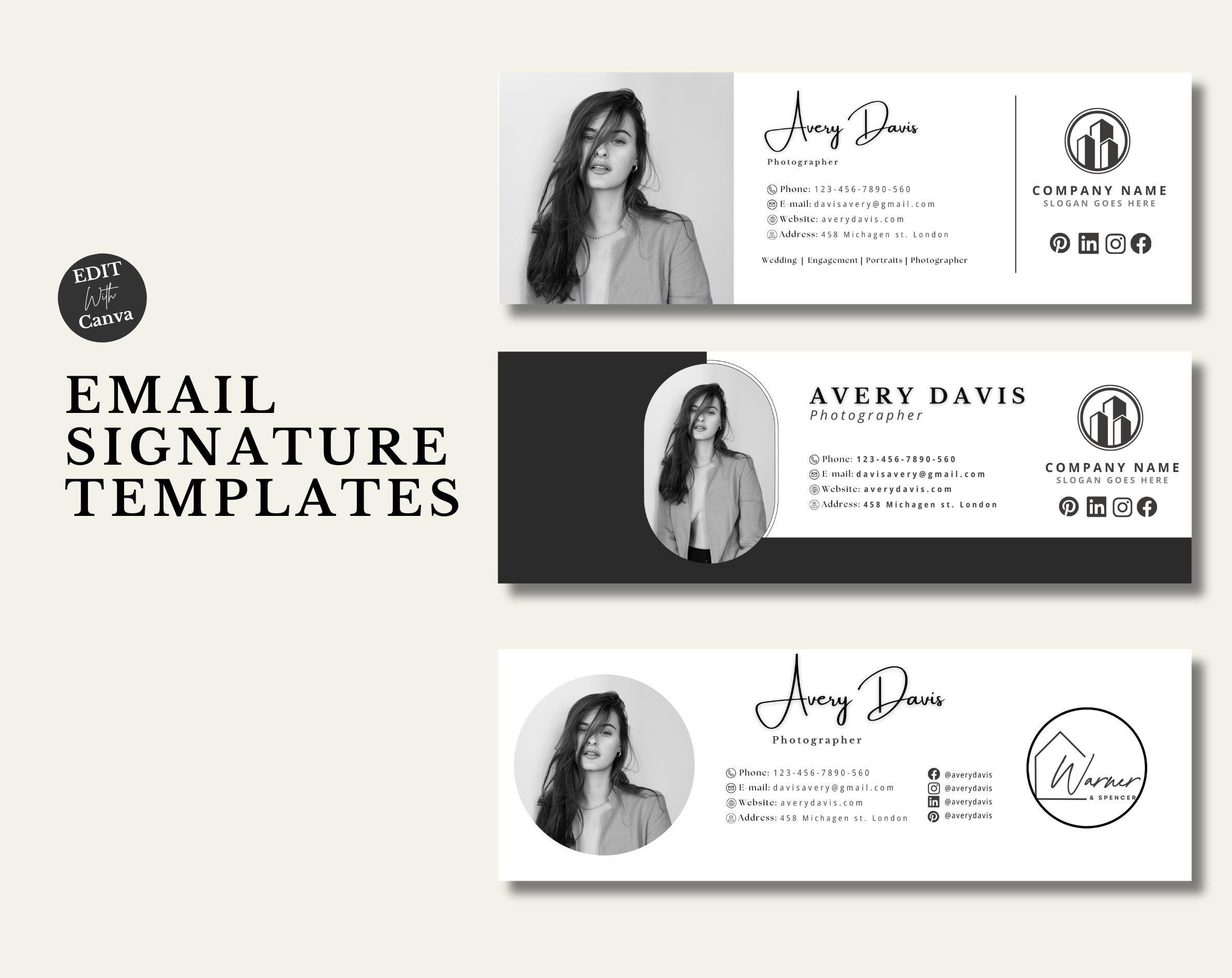 Email Signature Template Bundle | Gmail Signature | Real Estate Marketing |
