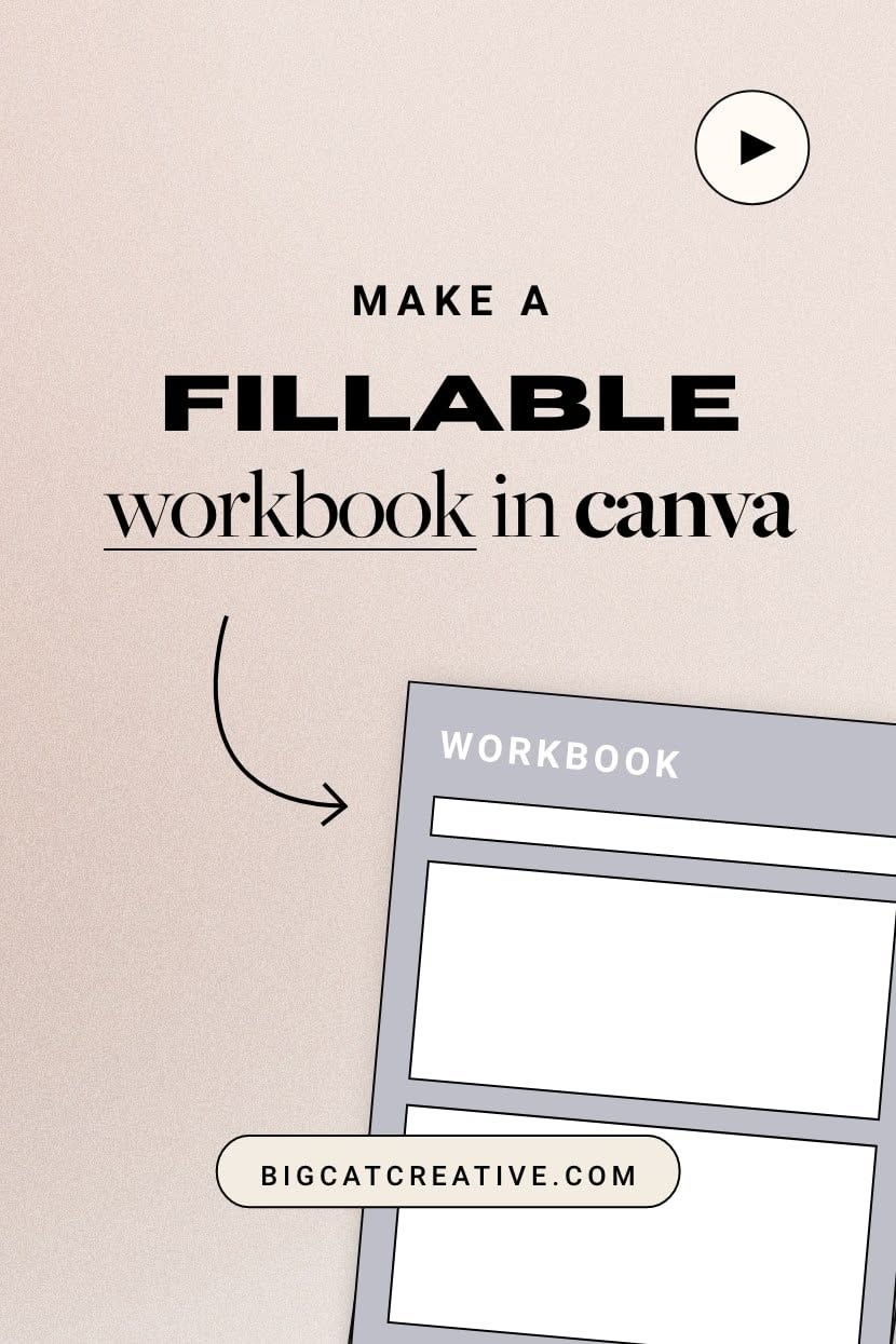 How to create a fillable PDF workbook (in Canva for free!) — Big Cat Creative – Squarespace Templates & Resources