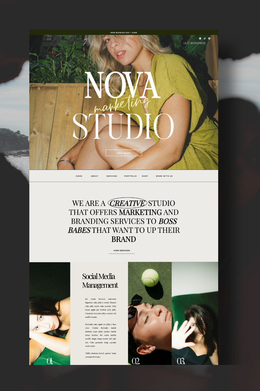 Nova Studio – Luxury Showit Website Template