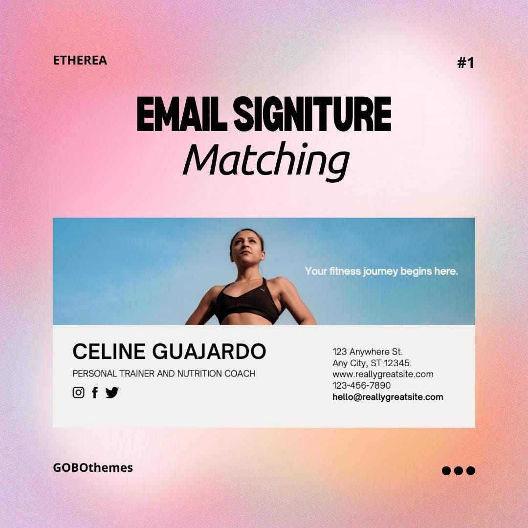 2026 Email Signature Template for Personal Trainers in Canva
