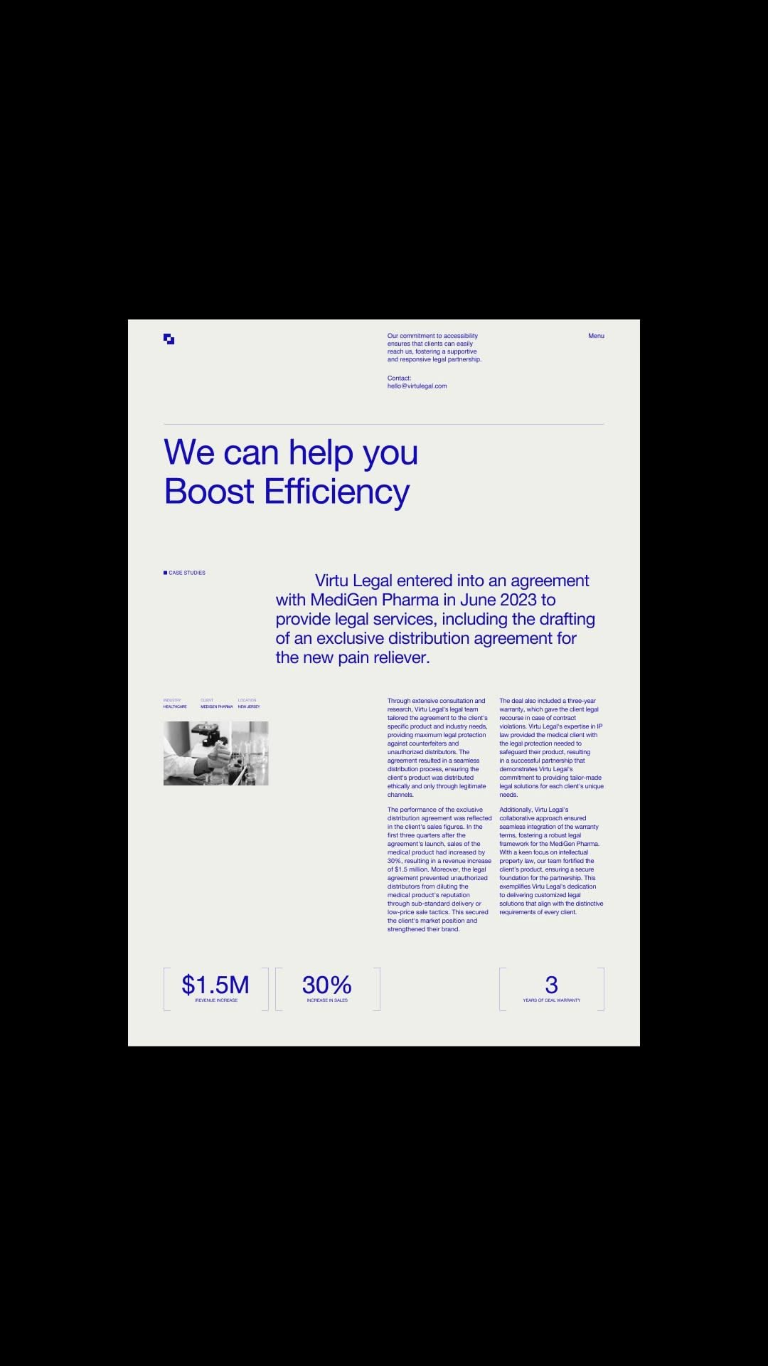 Virtu legal corporate website