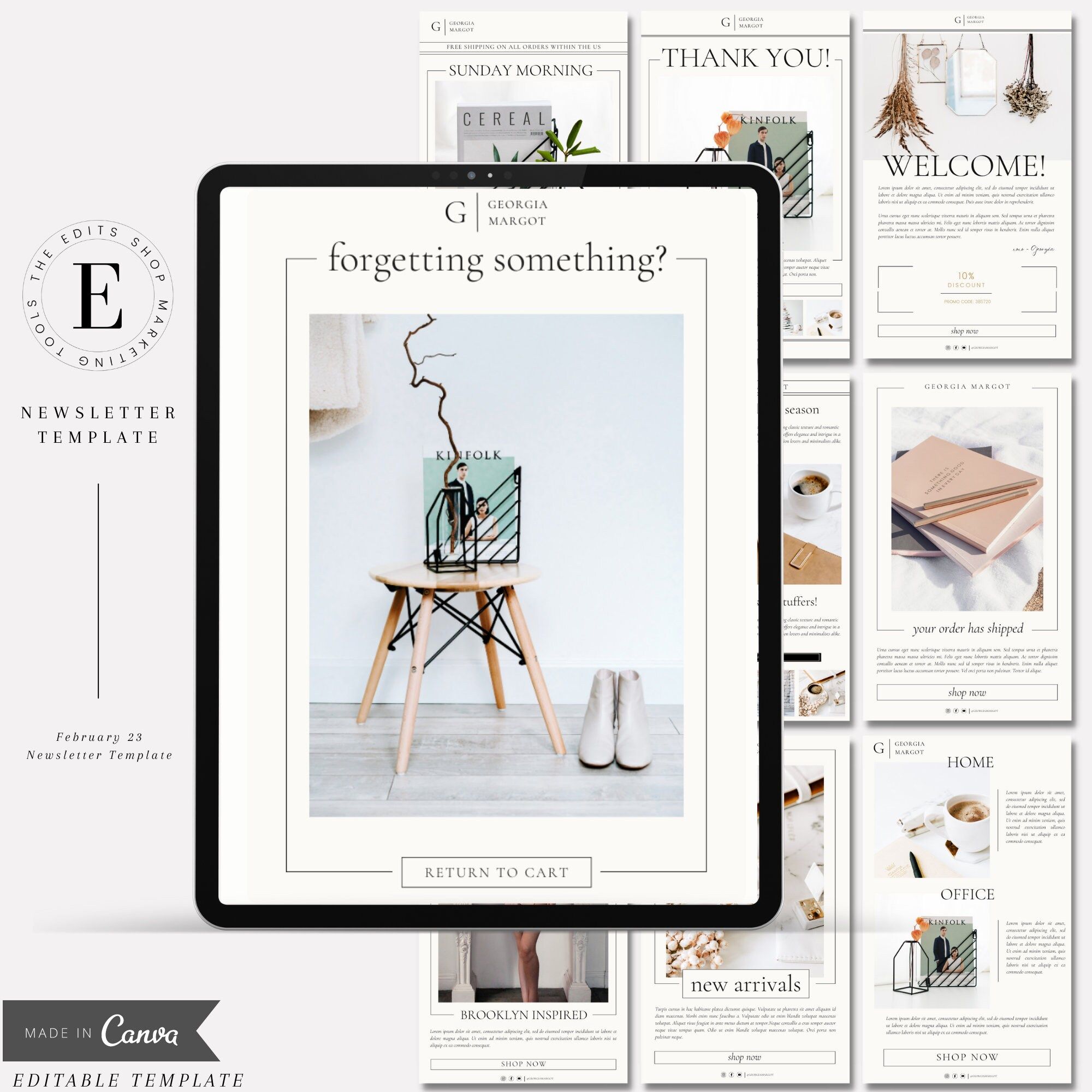 Email Marketing Template | Email Newsletter | Email Sequence | E-commerce Boutique | Small Business Email Template | Digital Download