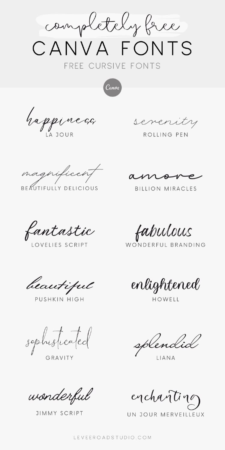 Best Cursive Letters Font Collection – Free Canva Fonts – Canva Fonts