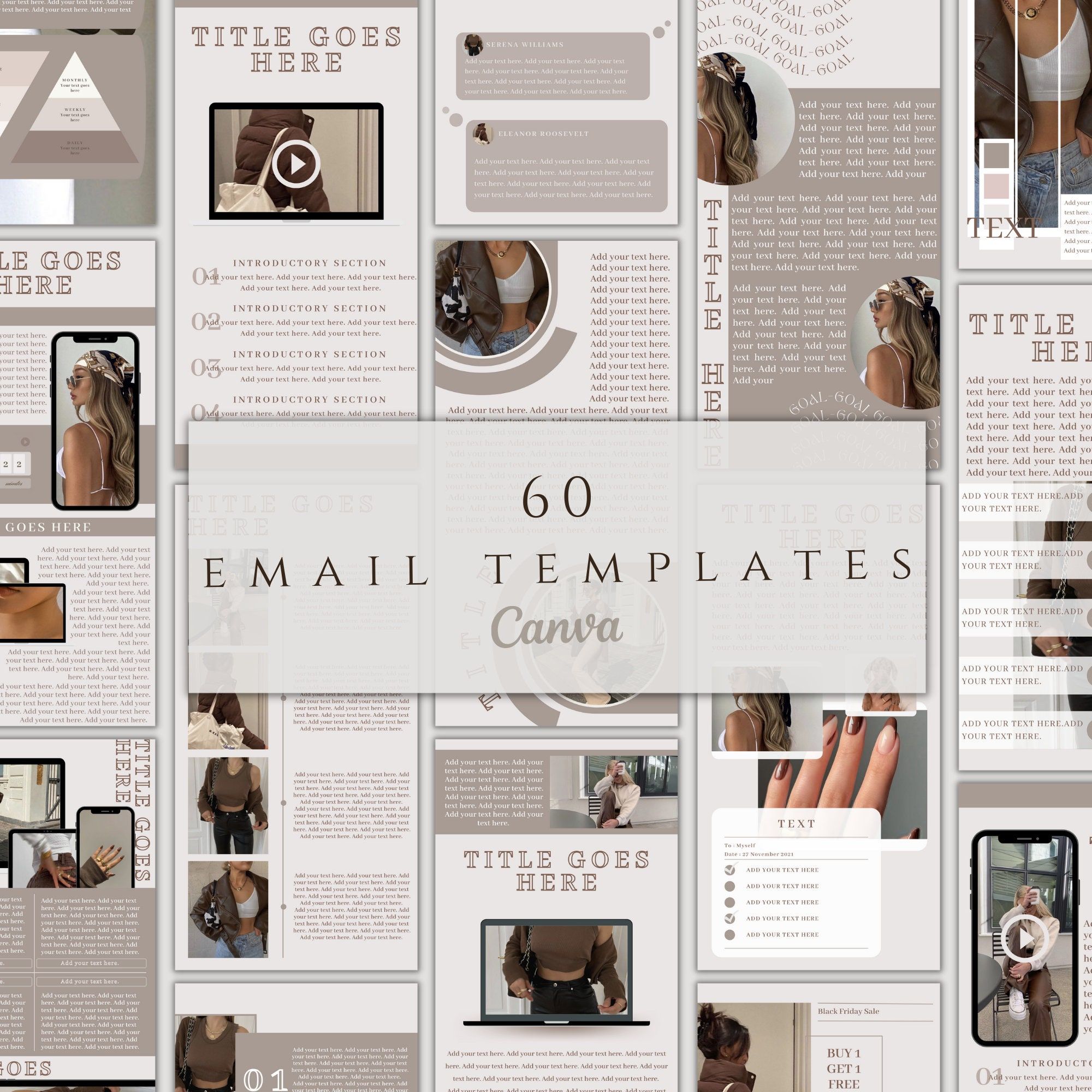 Email Newsletter Canva Template Mailchimp Templates Email Templates Design Canva Newsletter Template Email Marketing Templates E-mail – Etsy