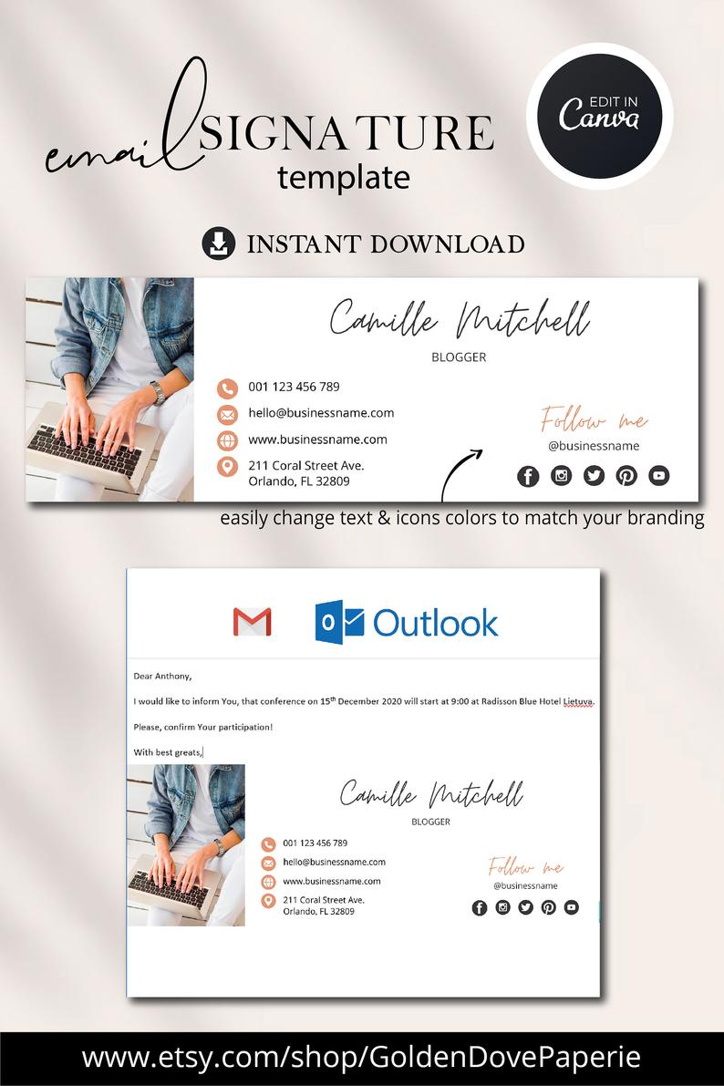Premium Gmail & Outlook Email Signature Templates with Custom Logo Designs