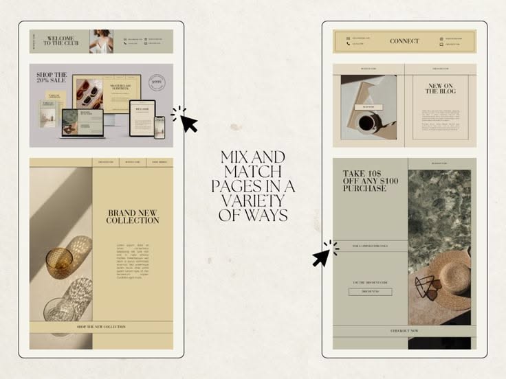 Email Marketing Template, Modern Newsletter Template, Mailing List Design, Canva