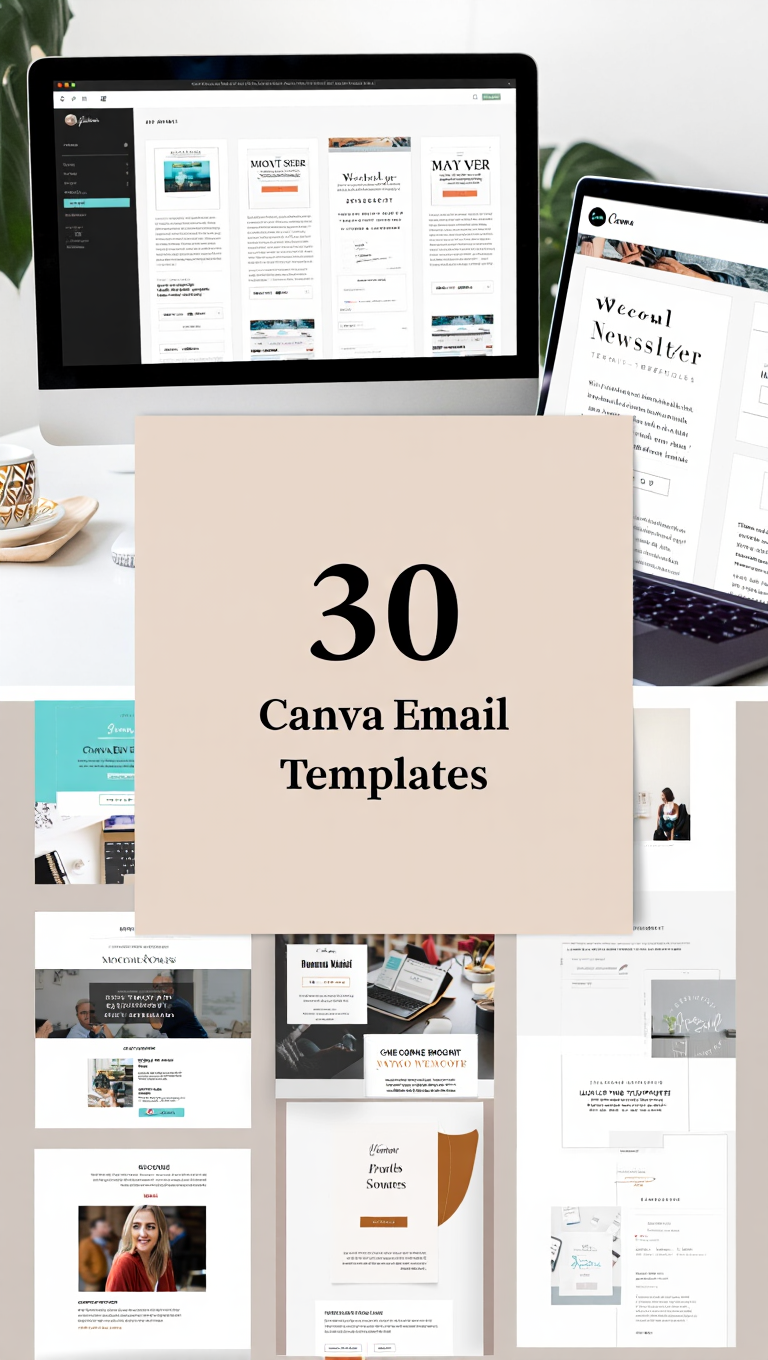 Editable Welcome Email Sequence Templates Showcase Canva Email Bundle