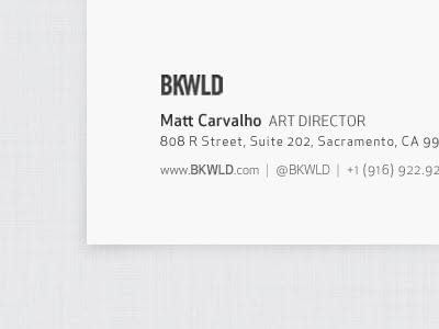 Sleek Modern Email Signature Idea for Matt Carvalho’s Art Direction