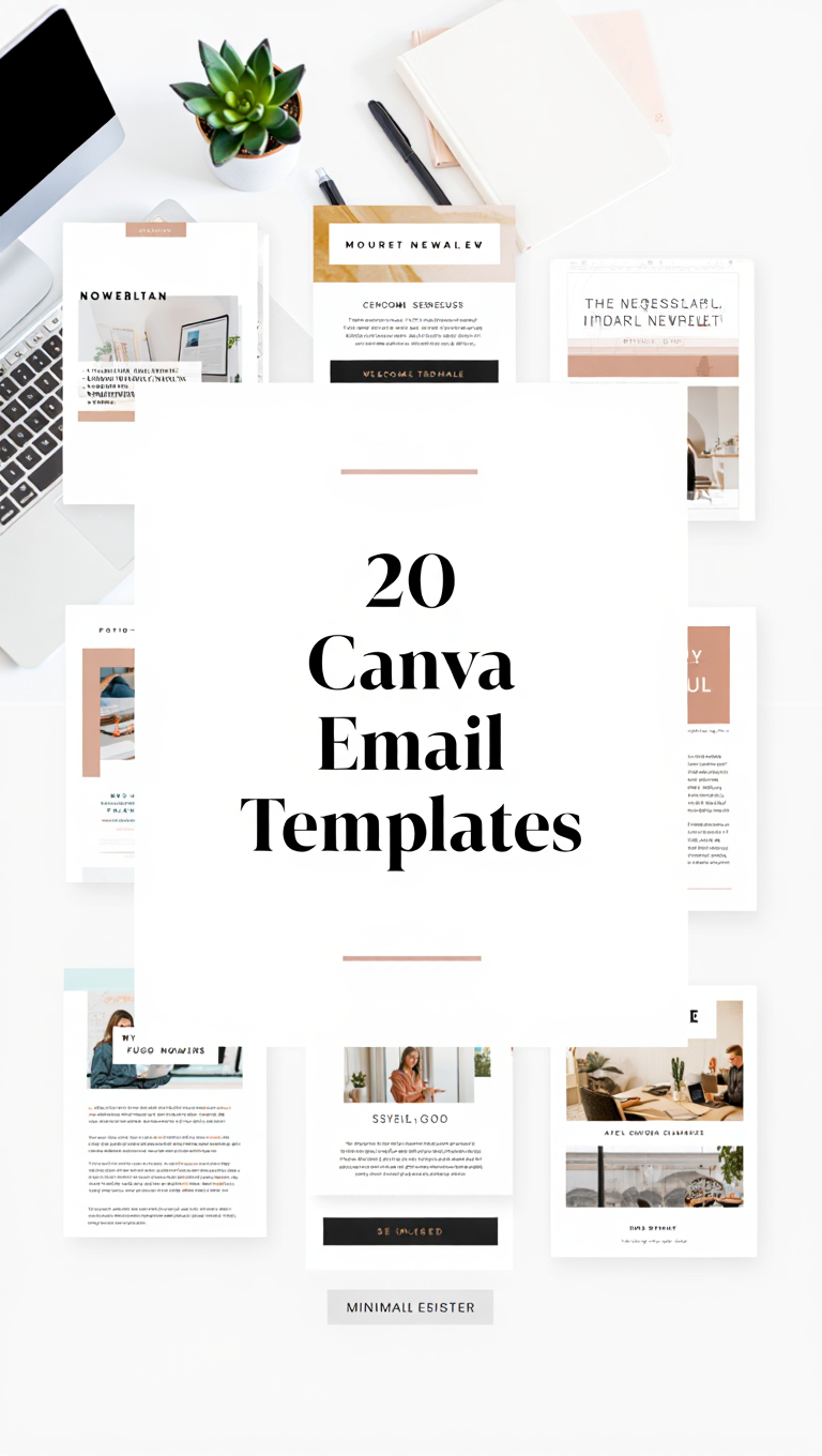 20 Minimal Neutral Canva Email Templates for Business Growth
