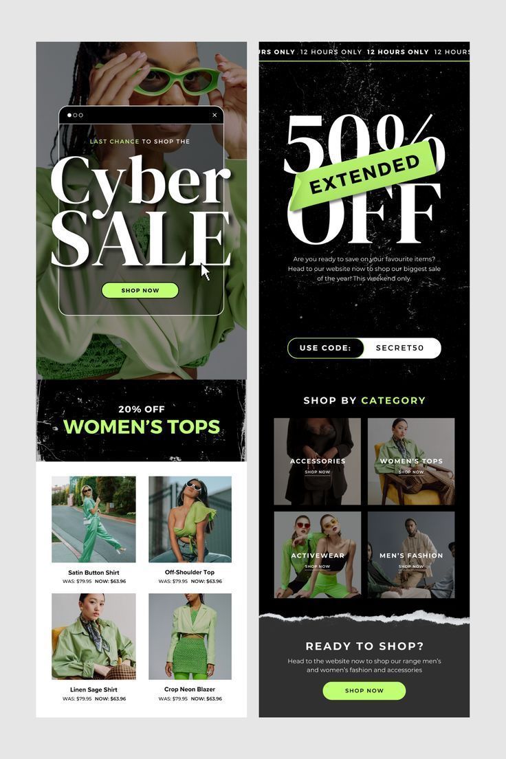 trendy stylish youthful woman fashion store website branding design