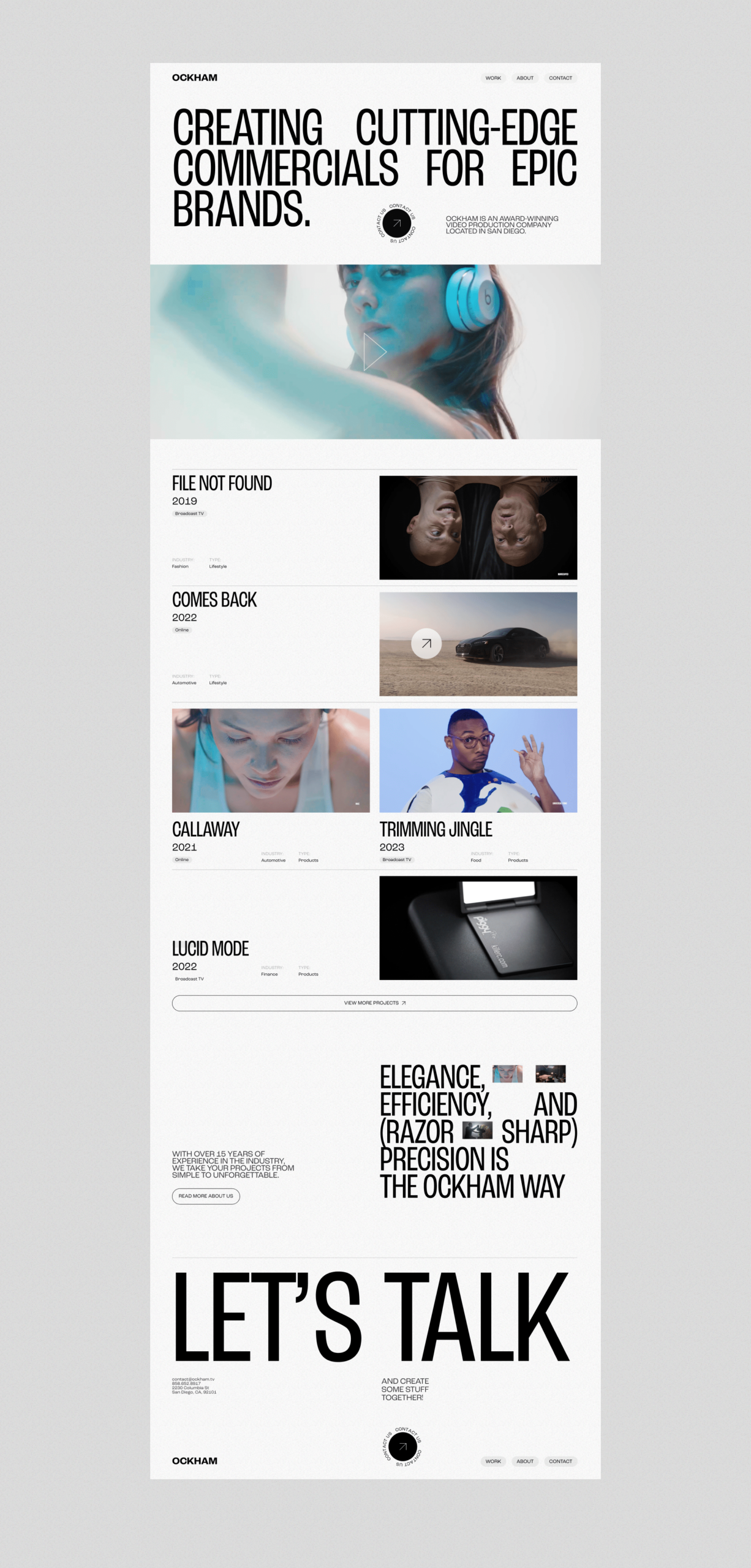 Ockham | Video Production &ndash; Website Design &ndash; Alexander Korzin