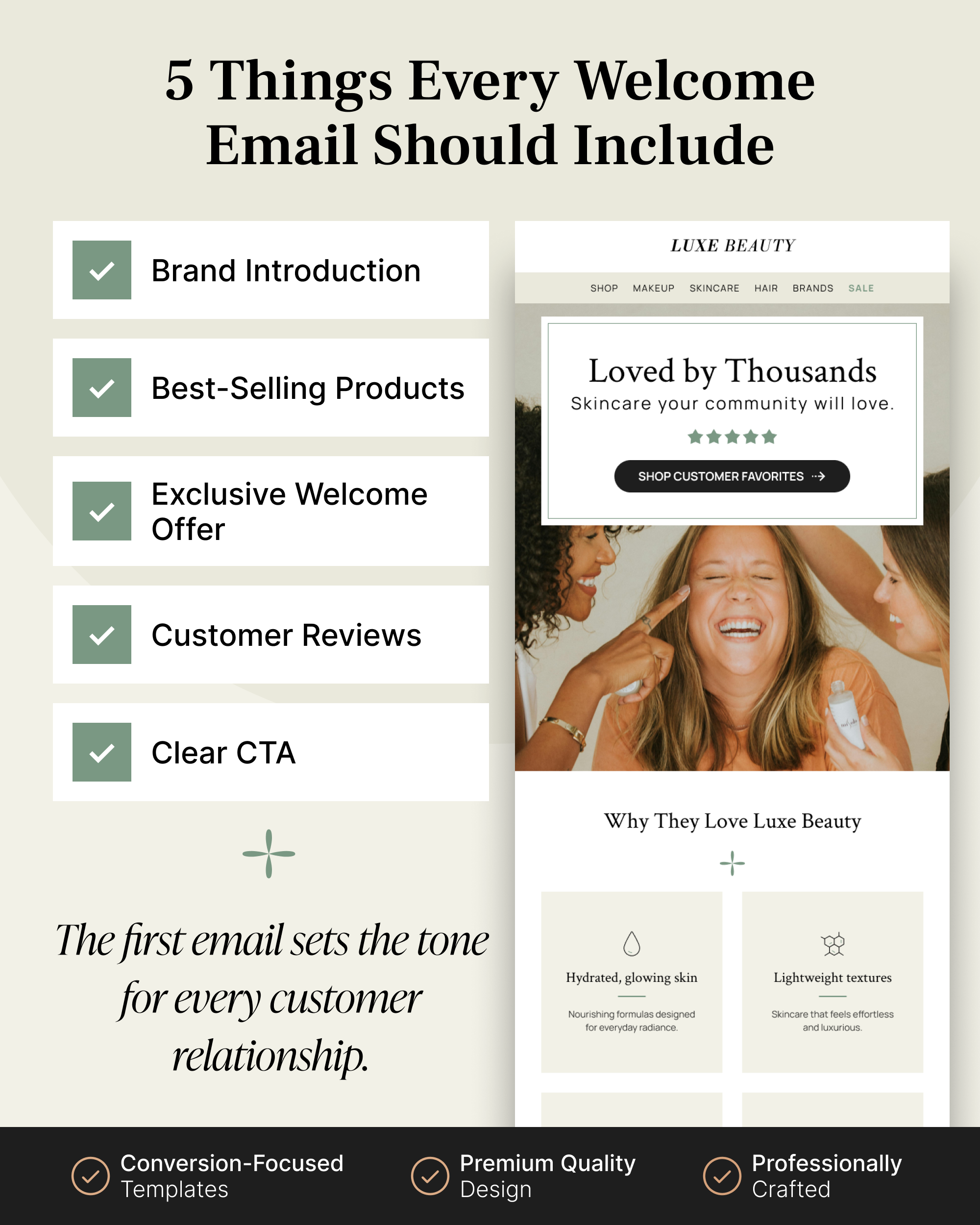 Welcome Email Checklist for Beauty Brands