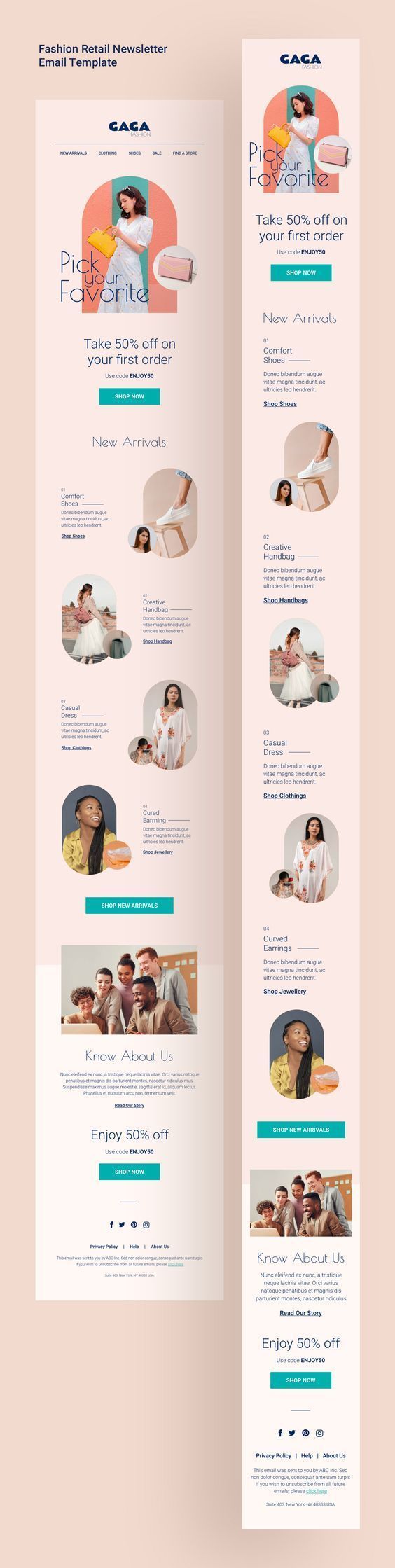 GAGA – Fashion Retail Newsletter Email Template
