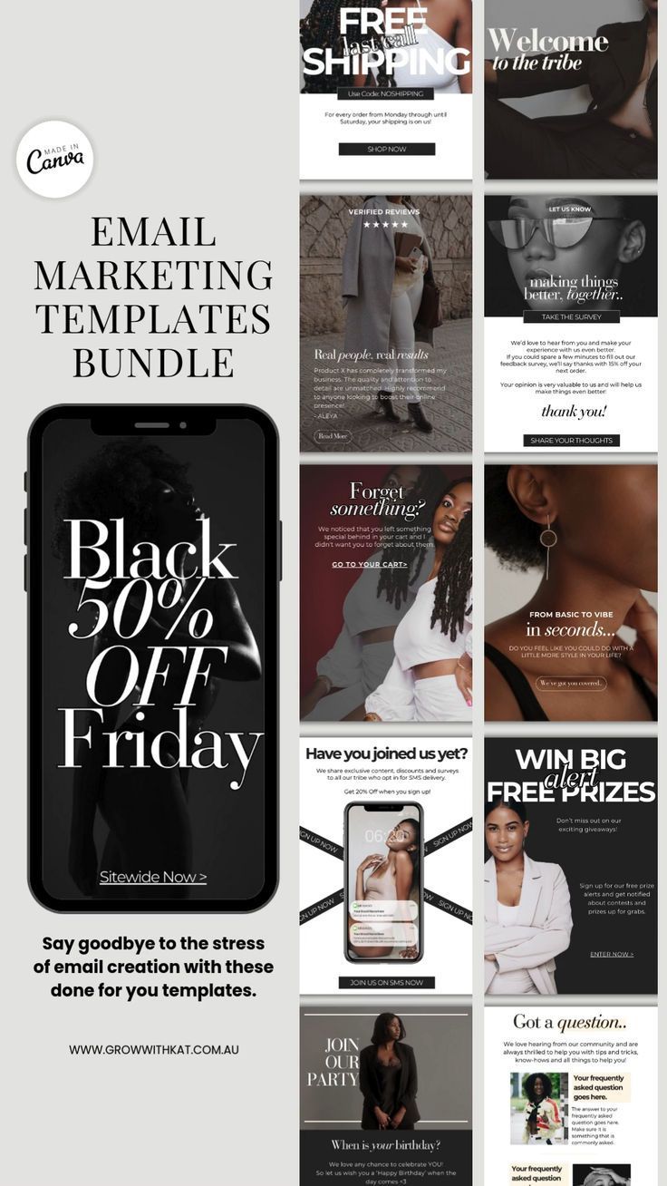 30 Editable Canva Email Newsletter Template, Klaviyo Email Marketing Template Design