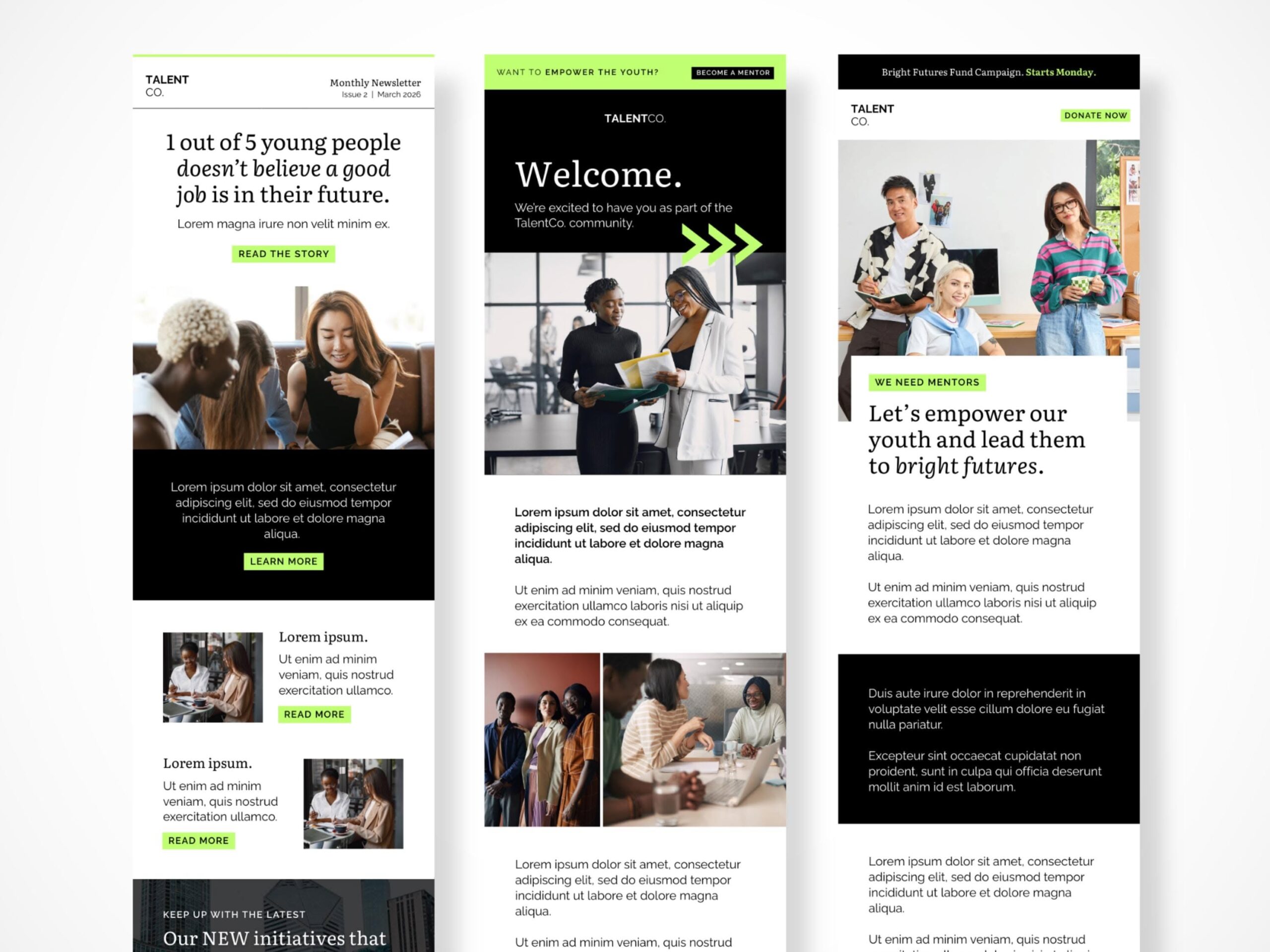 Minimal Email Newsletter Templates | 74 Editable Canva Email Templates for Mission-Driven Organizations | Email Marketing Templates