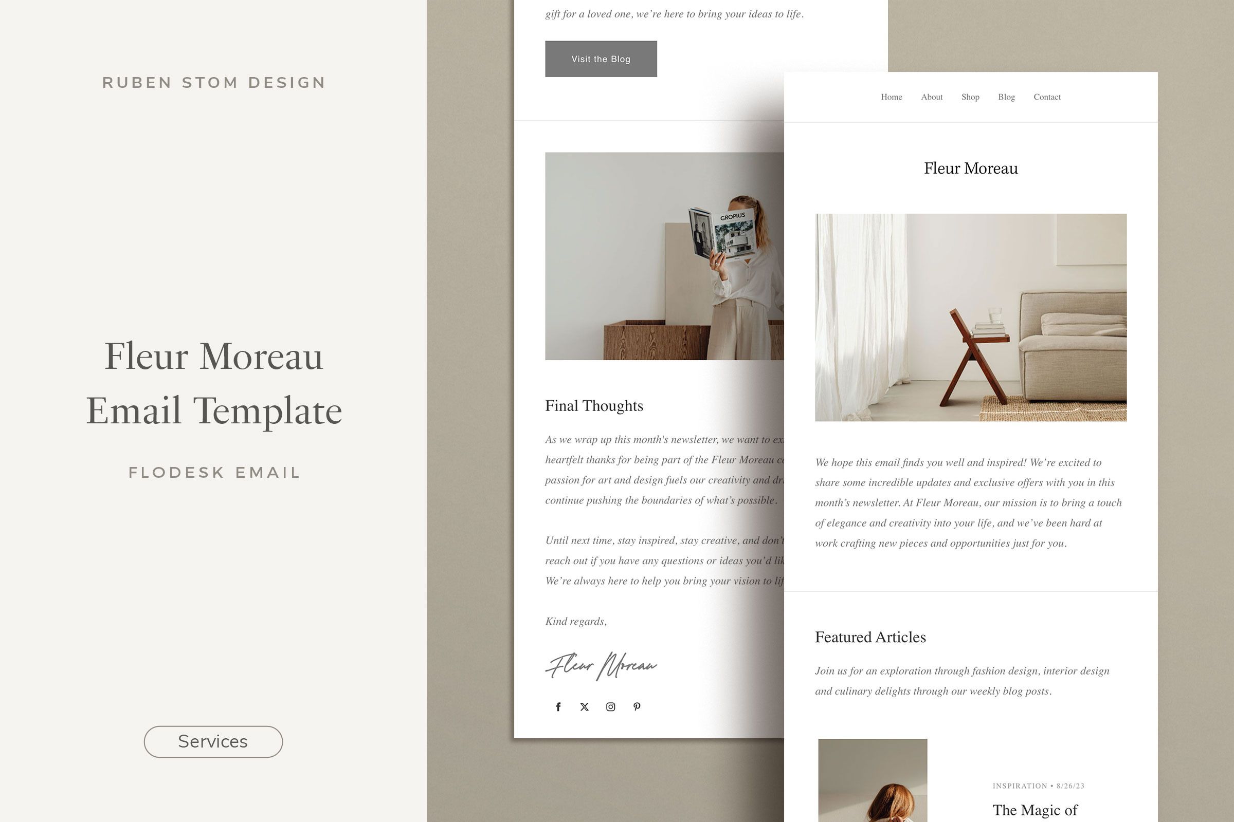 Fleur Moreau Email Template by Ruben Stom | Creative Market